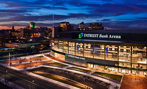 INTRUST Bank Arena is a 15,004-seat multi-purpose arena, located in downtown Wichita. It features 22 suites, 2 party suites, and over 300 premium seats.